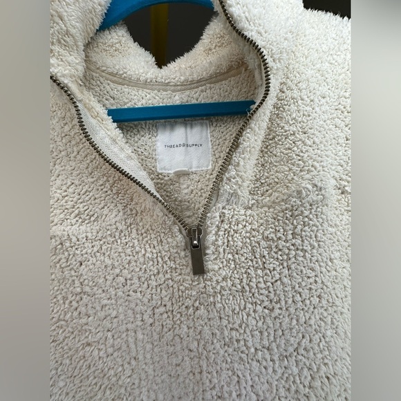 Thread and Supply Cozy Cream Half-Zip Pullover - Medium - Preloved - Picture 6 of 10
